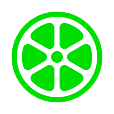 Green lime slice icon featuring six segments arranged in a circle.