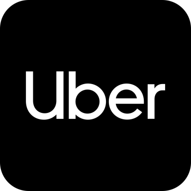 Uber logo featuring a simple, bold design in white on a black background.